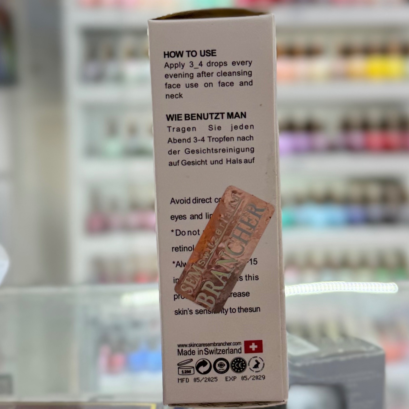سرم ضد چروک رتینول 1 سم برنشر sem brancher swiss