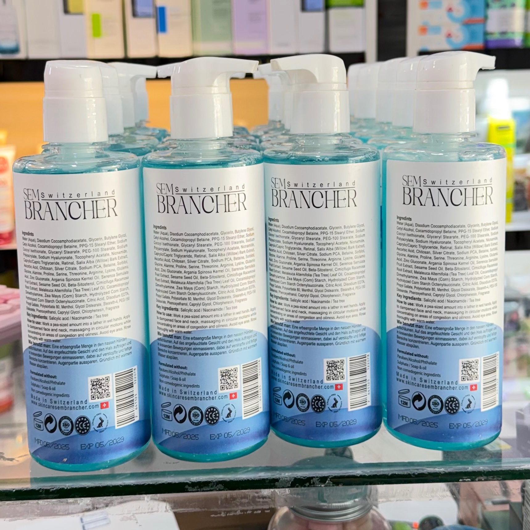 ژل شست و شو پوست خشک و حساس سم برنشر sem brancher swiss
